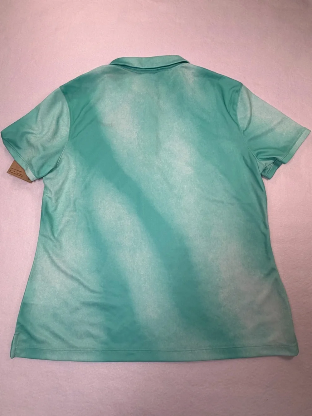 Nike Golf Women's Teal Short-Sleeve Button-Down Polo with Black Swoosh Size M - Picture 14 of 14